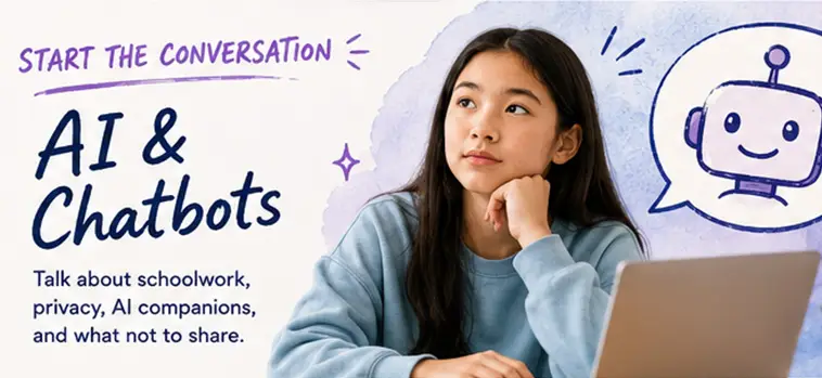A young person considering questions about AI and chatbots